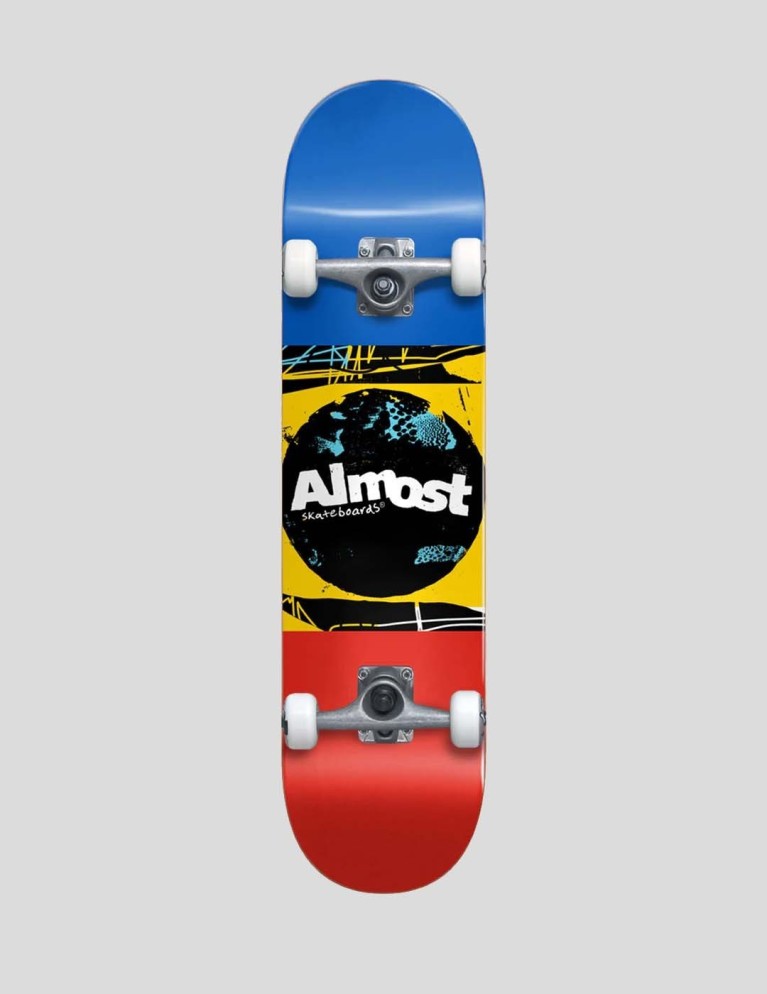 Pieno skate ALMOST fem punk resina ruote morbide complete 8.0 "blu